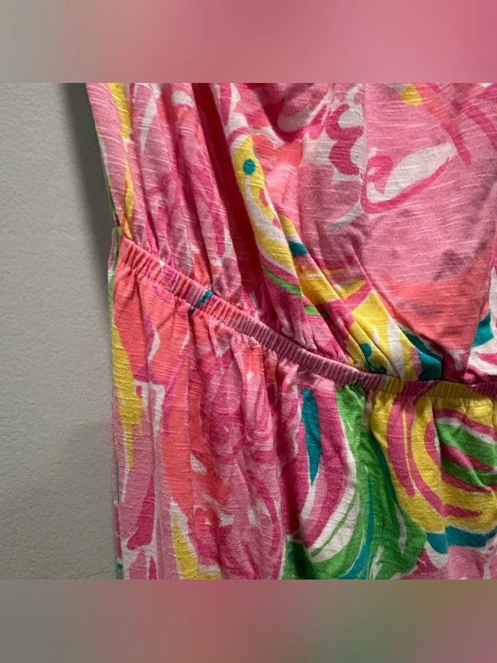 Lilly Pulitzer Pink Paisley Graphic Print Strapless Maxi Dress Size Medium - Picture 3 of 9